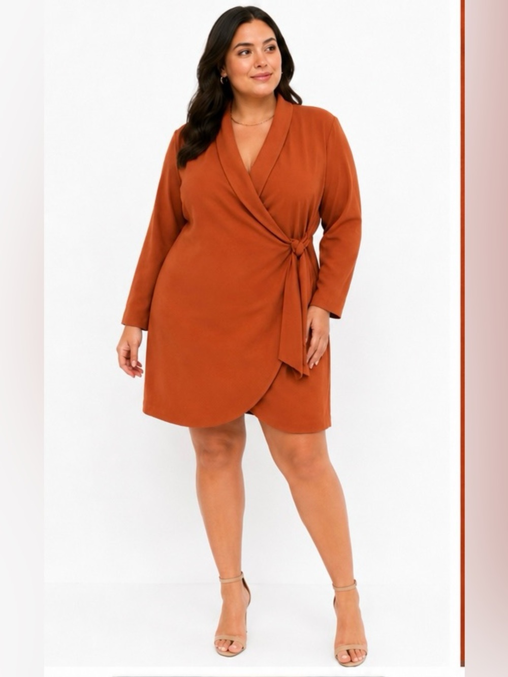 Misguided Elegant Mini Wrap Dress Sz 16